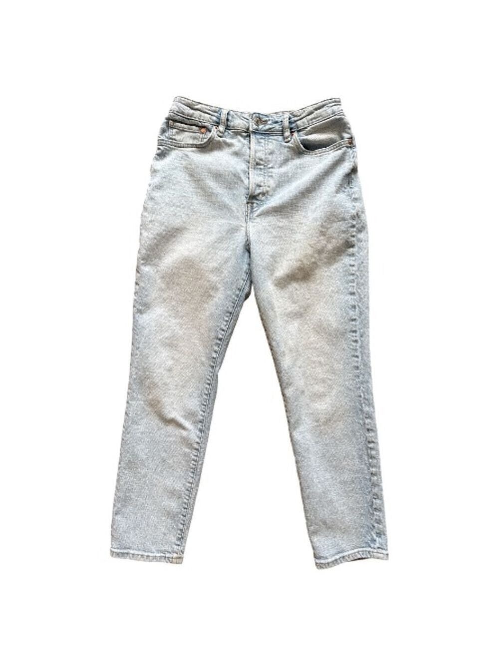 H&M Light Blue High Rise Mom Jeans Size 6